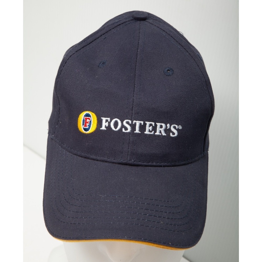 Foster's Lager Beer Baseball Cap Men One Size Navy Blue Embroidered Logo Hat